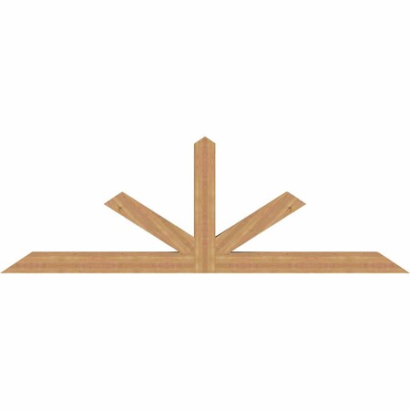 Ekena Millwork Saratoga Timber Gable Bracket, Western Red Cedar, 108"W x 36"H x 5 1/2"D x 5 1/2"F, 8/12 Pitch GBW108X36X0606SAR00SWR